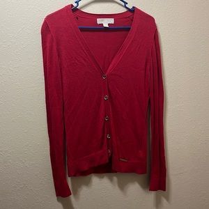 Micheal Kors Red Cardigan